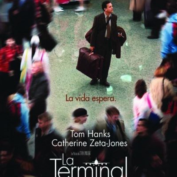 La Terminal, pelÃ­cula de Steven Spielberg, con Tom Hanks y Catherine Zeta-Jones, es un elemento de enlace en la vida de los personajes de "Uno se acostumbra".